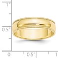 thumbnail image 4 of 10KY 6mm Milgrain Half Round Band Size 9.5 Size 9.5, 4 of 4