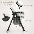 thumbnail image 4 of Babyjoy 4-in-1 Foldable Baby High Chair Height Adjustable Feeding Chair w/ Wheels Grey, 4 of 6