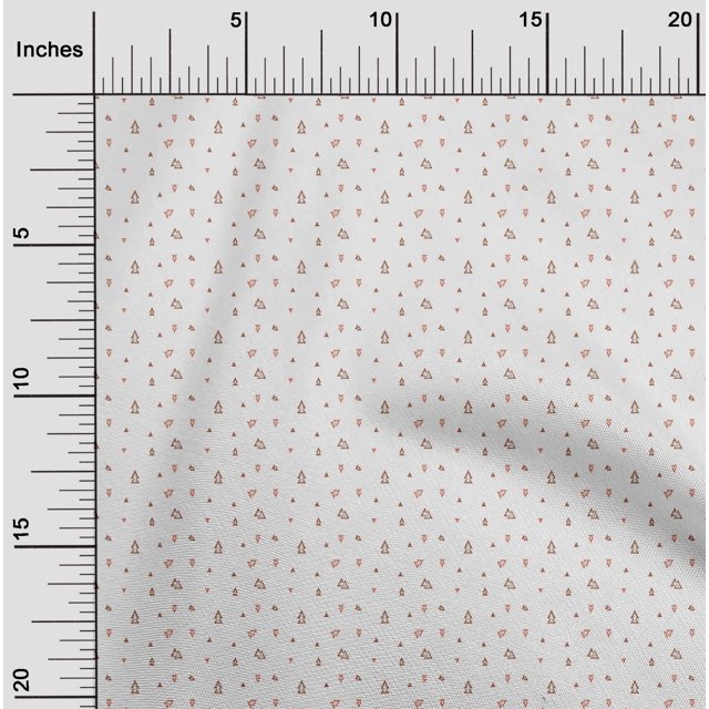 oneOone Polyester Lycra Rust Brown Fabric Triangle Shape Geometric Fabric for Sewing Printed Craft Fabric by The Yard 56 Inch Wide