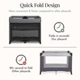 thumbnail image 2 of Evolur Zane Portable Playard | On the Go- Instant Fold Playard, Gray, 2 of 7
