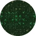 thumbnail image 1 of Ahgly Tapis Rond Lavable en Machine Intérieur Transitionnel Vert Émeraude Profond, 6 Pieds Rond, 1 of 7