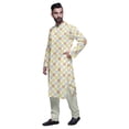 thumbnail image 2 of Atasi Designer Kurta Pajama For Men Printed Angrakha Style Casual Summer Clothing, 2 of 5