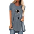 thumbnail image 1 of Pompotops Femmes Mode Casual Chemises Manches Courtes Tee Tops Tunique Blouse, 1 of 4