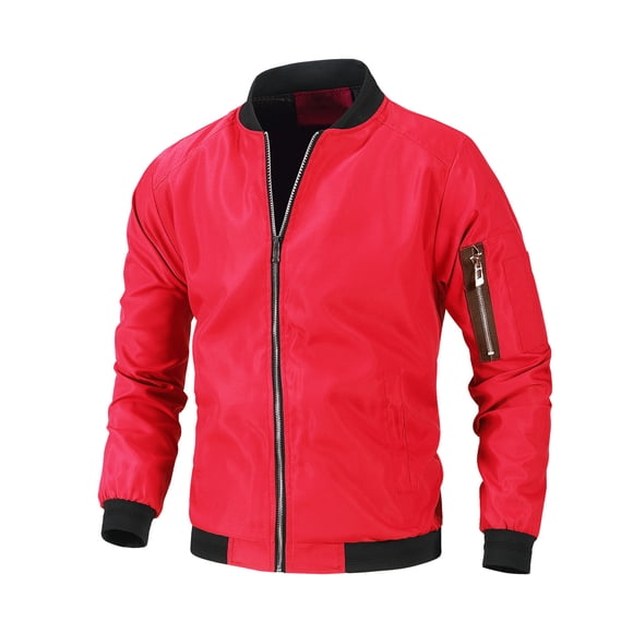 Cameland Men's Winter Overcoat Long Sleeve Zipper Stand Collar Solid Casual Outwear Baggy Outdoor Warm Coat