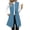 Blue, variant on Mevxay Women's Sleeveless Long Blazer Vest Open Front Elegant Business Work Cardigan Jacket Coat Black 2XL