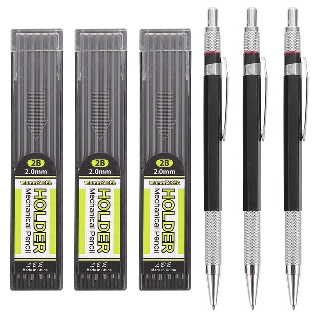 3 Sets Mechanical Pencils Creative Student Stationaries Plastic Pencils