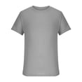 thumbnail image 3 of DPTALR T-shirt Tricoté d'Été Uni à Col Rond à Manches Courtes pour Homme, 3 of 5