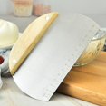 thumbnail image 4 of RuiJiao Clearance Stainless Steel Dough Scraper With Wooden Handle Baking Cutter With Measurement Scale For Bread Pizza And Kitchen Baking Preparation, 4 of 6
