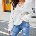 thumbnail image 3 of XZNGL Chunky Sweater Women Sweaters-Oversized Chunky Knit Color Block Drop Shoulder Batwing Sleeve Pullover Sweater Top Chunky Knit Sweater, 3 of 7