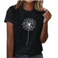 thumbnail image 2 of Liquidation d'Économies d'Été Iumwxz Tunique Coupe Classique T-Shirt d'Été Décontracté Hauts pour Femmes T-Shirt Graphique Floral Hauts T-Shirt à Manches Courtes Col Rond Hauts pour Dames Offres Hebdomadaires Date, 2 of 4