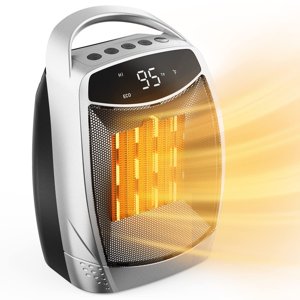 GiveBest Numérique Space Chauffe-eau, 1500W/750W Portable chauffage rapide chauffage électrique en céramique avec 4 Modes, minuterie, surchauffe & Protection contre les embouts, ETL Répertorié, Chauffage portable pour usage intérieur,Chambre,Desk