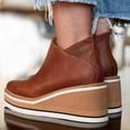 thumbnail image 4 of Penkiiy Espadrilles à Enfiler pour Femmes à Tige Haute à Talon Compensé, Plateforme à Talon Caché, Bottines Compensées à la Cheville 43 Gris Foncé, 4 of 5