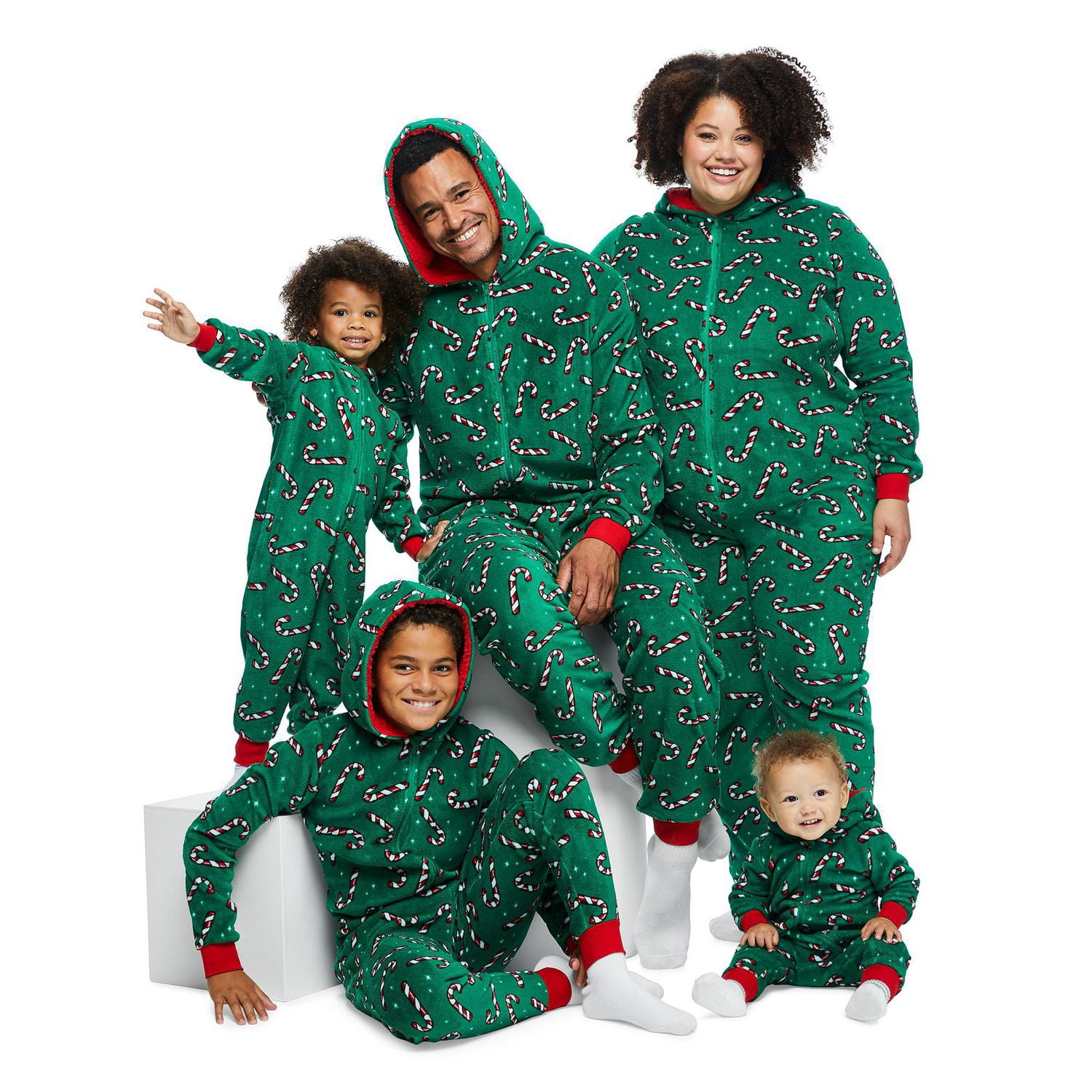 George Family Plush Candy Cane Printed Sleeper