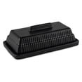 thumbnail image 1 of Thyme & Table, Ceramic Ribbed Butter Dish, Black, 1 of 6