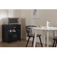 thumbnail image 3 of South Shore Axess Microwave Cart on Wheels, in Pure Black, 3 of 16