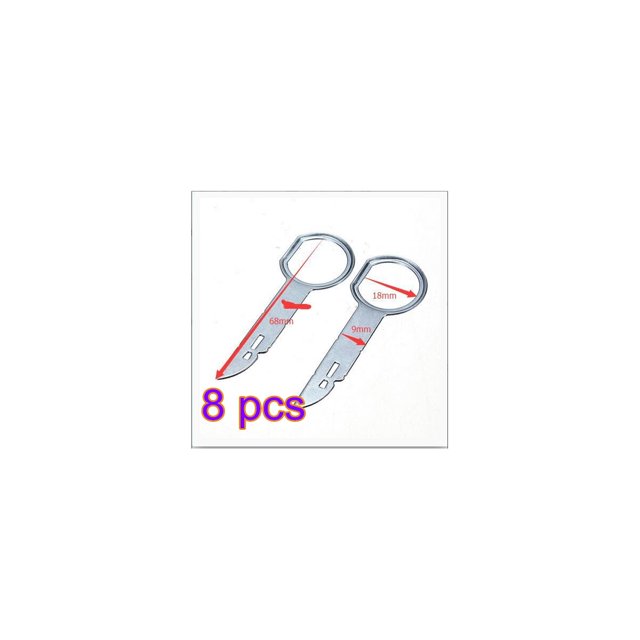 8 Pcs Clé de Retrait Stéréo de Voiture Métal Auto Radio Dissolvant de Libération Portable Outil de Réparation de CD