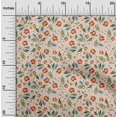 thumbnail image 2 of oneOone Georgette Viscose Orange Fabric Floral Sewing Craft Projects Fabric Prints By Yard 42 Inch Wide, 2 of 4