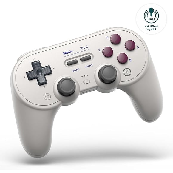 8BitDo Pro 2 Bluetooth Controller for Switch, Hall Effect Joystick Update, Wireless Gaming Controller for Switch, PC, Android, and Steam Deck & Apple (G Classic Edition)