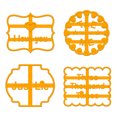 thumbnail image 1 of Cookie Mold Cooking Plastic Biscuit Form Mould Kitchen Mold Good Wishes Baking Maker with Good Wishes, 4pcs, 1 of 8