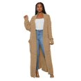 thumbnail image 1 of Chandail à Manches Longues pour Femmes, chandail-Over, Automne Hiver, Cardigan Décontracté en Tricot, 1 of 4