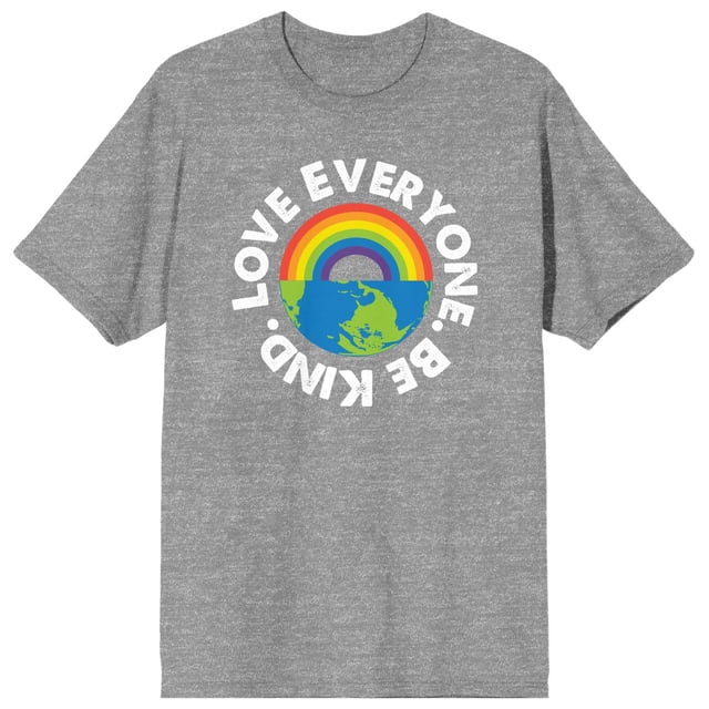 Pride - Love Everyone, Be Kind Heather Grey T-Shirt