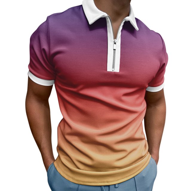 BOBOGOJP Polos à Manches Courtes pour Hommes avec Col Performance Séchage Rapide Évacuation de l'Humidité Chemise de Golf Décontractée à Manches Courtes (Rose,G)