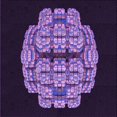 thumbnail image 1 of Ahgly Company Machine Washable Indoor Square Transitional Deep Purple Area Rugs, 4' Square, 1 of 7