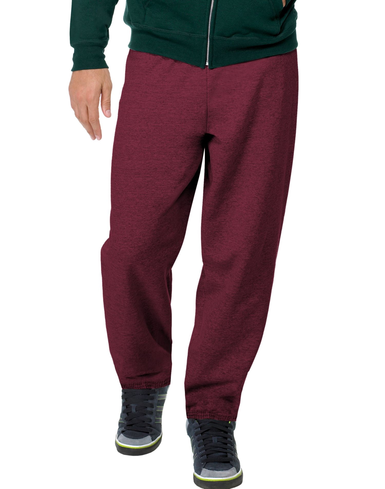 Hanes ComfortBlend EcoSmart Men`s Sweatpants - Best-Seller, M, Maroon