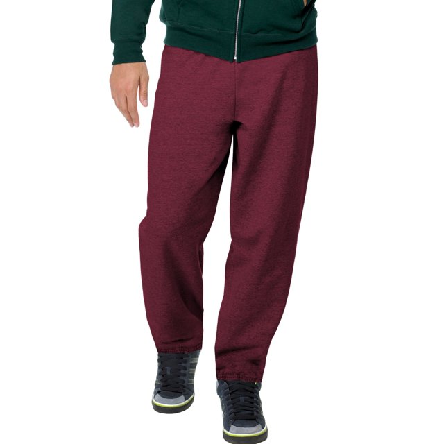 Hanes ComfortBlend EcoSmart Men`s Sweatpants - Best-Seller, L, Maroon