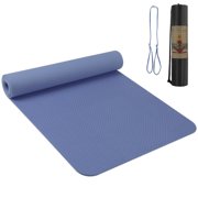 2.05×24.01 Inch Portable Yoga Mat Thickened Exercise Mat Non-slip Fitness Mat with Strap and Storage Bag