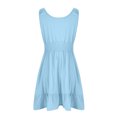 thumbnail image 4 of BEFOKA Robe pour Femme Grande Taille, Liquidation de Robes d'Été pour Femmes, Robe d'Été Unie Sans Manches à Col Rond Type Camisole Courte pour Femme, 4 of 5