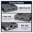 thumbnail image 3 of Rallonge USB KVM sur Chat 6/7 1080P60Hz KVM 150m/492 Pieds, 3 of 6
