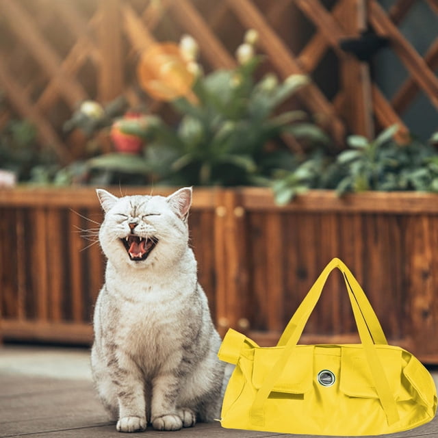 LSLJS Dog and Pussy Going Bag Portable Foldable Shoulder Bag, Pussy Scratching and Gnaw Fixed Bag with Straps, Changeable Chest Circumference,wiht Zipper Pocket, Backpack