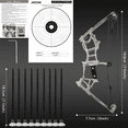 thumbnail image 1 of Chumajor 7.5-inch Mini Compound Bow Set, 12 Lbs Draw Weight, Suitable for Both Left and Right-handed Users, Includes 12 Arrows and Target Paper, Ideal for Target Shooting and Hunting Games, 1 of 10