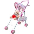 thumbnail image 1 of LAICAIW Baby Doll Stroller, Foldable Doll Stroller, Baby Doll Carriage, Realistic Convertible Doll Pram, Toy Baby Stroller, Creative Baby Doll Stroller Play Set for Toddler and Girls, Nuturing and R, 1 of 7