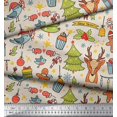 thumbnail image 3 of Soimoi Velvet Fabric Gift Box,Snowman & Tree Christmas Printed Craft Fabric by the Yard 58 Inch Wide, 3 of 3