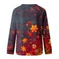 thumbnail image 5 of KIHOUT Chandails Molletonnés pour Femmes en Liquidation, Hauts Blouse à Manches Longues d'Automne et d'Hiver à Col Rond à Imprimé Floral, Coupe Ample, Taille P-2TG, 5 of 5
