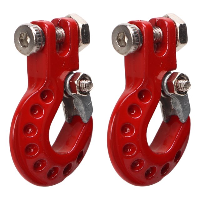 RC Trailer Hook, Easy Installation Aluminum Alloy RC Winch Hook Firm Structure For 1/10 Remote Control Cars Red,Blue,Black