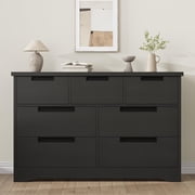 BeesClover 7 Drawer Dresser for Bedroom, 55" Wide Large Dresser with Deep Drawers, Wooden Mid Century Modern Chest of Drawers for Living Room, Entryway, Hallway