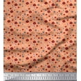 thumbnail image 1 of Soimoi Orange polyester Crepe Fabric Flower Artistic Print Fabric by the Yard 42 Inch Wide, 1 of 3