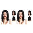 thumbnail image 3 of braveheart Black Authentic And Stylish Short Bob Wig For All Occasions Short Bob Wigs Hairnet And Wig Cap 2Set, 3 of 6