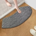 thumbnail image 1 of 1pc Foam Bath Rug Embossed Bathroom Mat Water Absorbent And Washable Bath Rugs Non-Slip Thick Soft And Comfortable Carpet For Show, 1 of 6