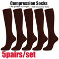 thumbnail image 1 of HLONK 3 Pairs Women Comfortable Compression Socks Support Knee Sock, 1 of 10