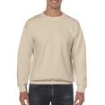 thumbnail image 1 of Gildan Mens Heavy Blend Crewneck Sweatshirt, XL, Sand, 1 of 2