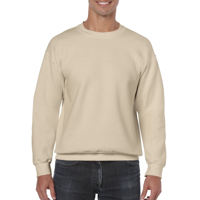 Gildan Mens Heavy Blend Crewneck Sweatshirt, XL, Sand