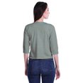 thumbnail image 3 of Moomaya Printed Keyhole Neck Ring Top Casual 3/4th Sleeve Tees Tank Tunic Top, 3 of 5
