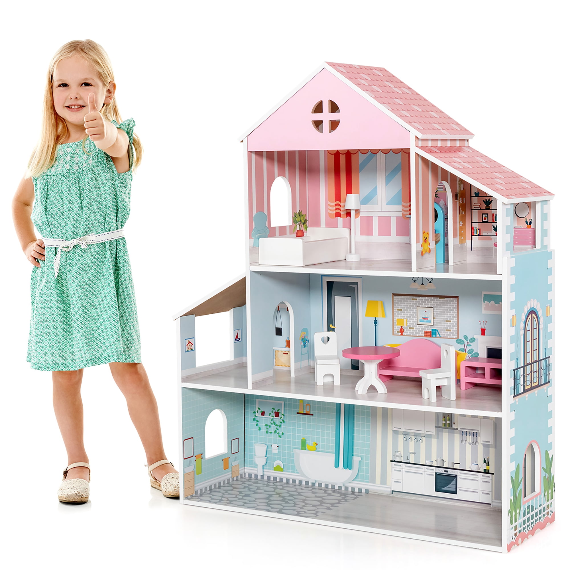 Set Meubles Maison Poupée Bois 36 Pièces 4 Poupées Famille | Accessoires Jouet Filles Garçons Tout-Petits Dès 3 Ans Jeu Rôle Set Meubles Maison Poupée Bois 36 Pièces 4 Poupées Famille | Accessoires Jouet Filles Garçons Tout-Petits Dès 3 Ans Jeu Rôle