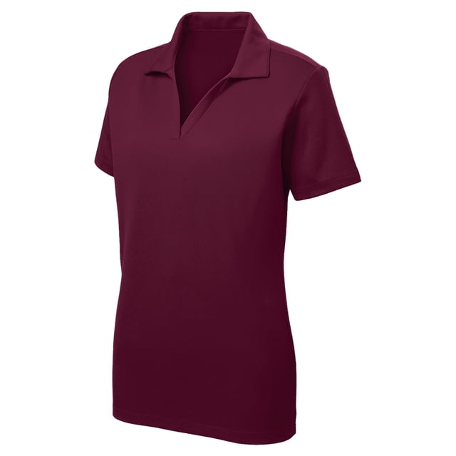 Gravity Threads Polo en Maille de Course pour Femmes - Bordeaux - Moyen
