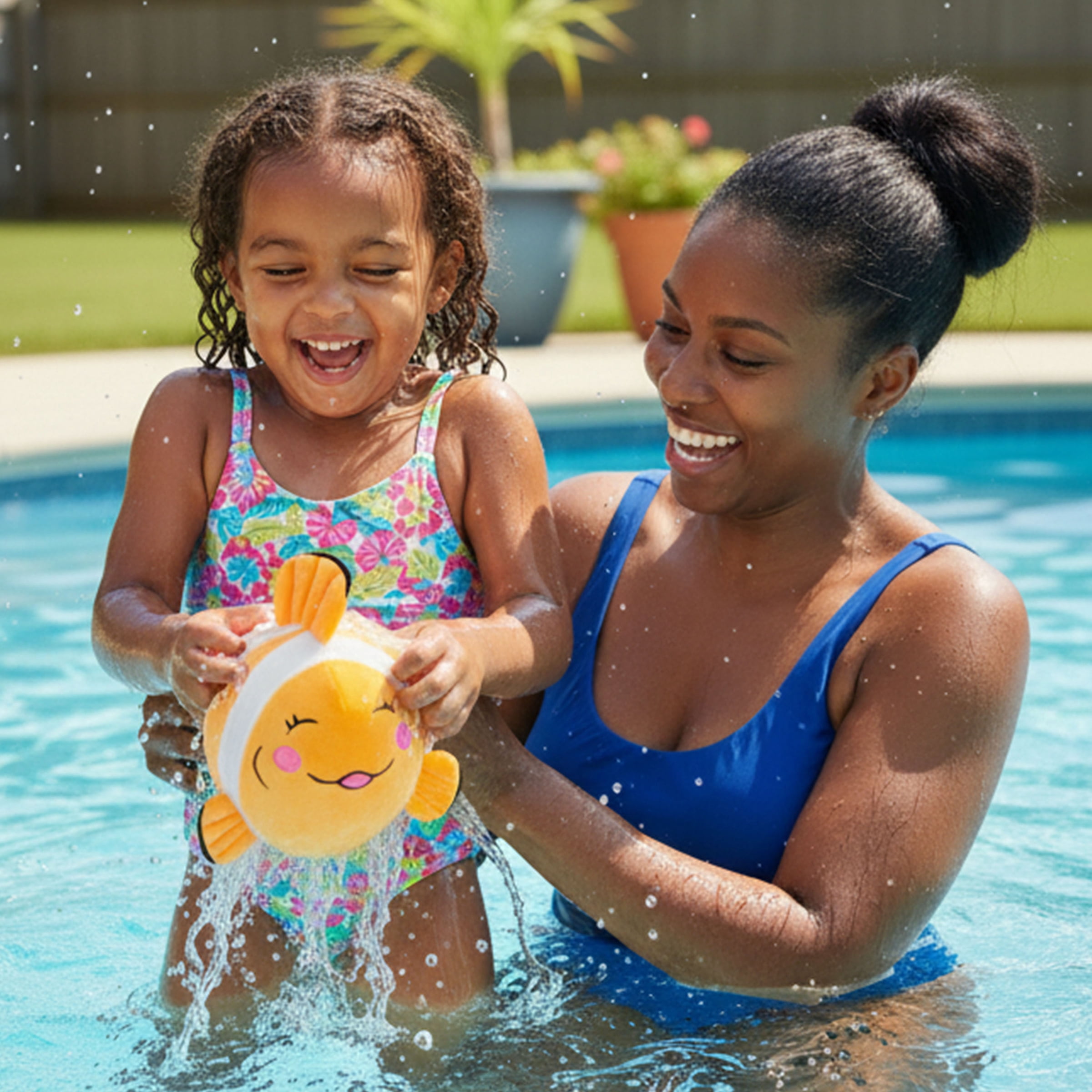 Aqua Leisure SwimBuddy™ Inflatable Plush Float - Chloe Clownfish