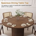 thumbnail image 4 of Wirrytor Dining Table, Modern Farmhouse Round Kitchen Table, 47 Inch Circle Dining Tables with Wood Strip Base for Kitchen Living Room,Walnut, 4 of 9